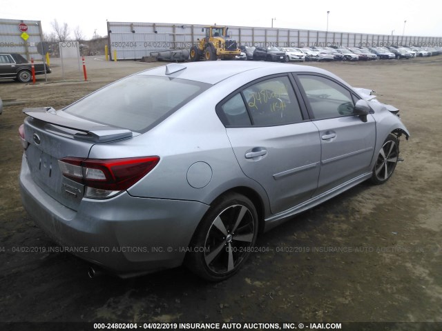 4S3GKAL61J3612089 - 2018 SUBARU IMPREZA SPORT SILVER photo 4