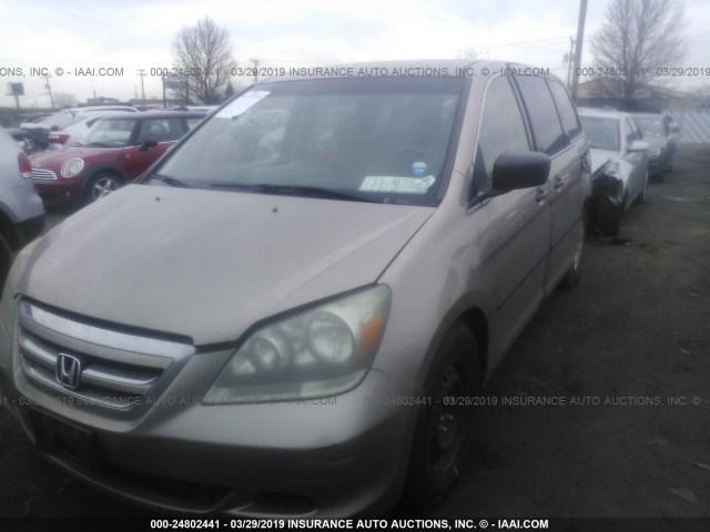 5FNRL38266B057755 - 2006 HONDA ODYSSEY LX GOLD photo 2