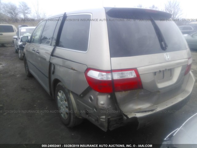 5FNRL38266B057755 - 2006 HONDA ODYSSEY LX GOLD photo 3