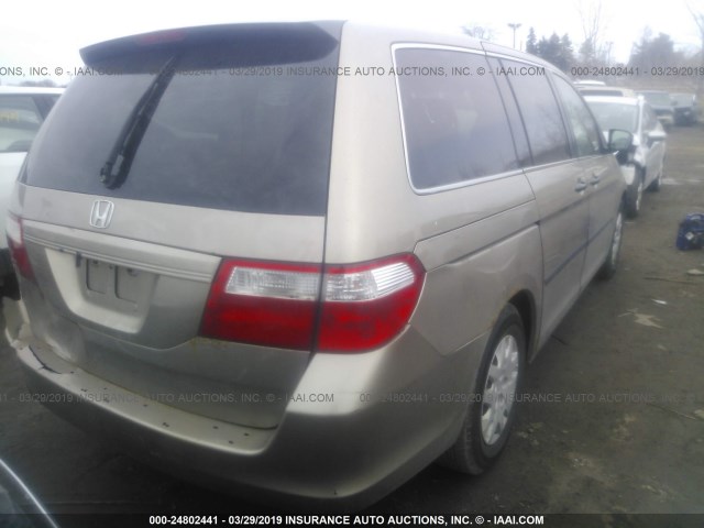 5FNRL38266B057755 - 2006 HONDA ODYSSEY LX GOLD photo 4