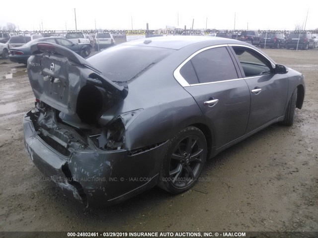 1N4AA5AP1EC439665 - 2014 NISSAN MAXIMA S/SV GRAY photo 4