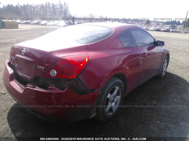 1N4AL24E88C124627 - 2008 NISSAN ALTIMA 2.5S RED photo 4