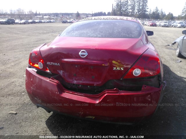 1N4AL24E88C124627 - 2008 NISSAN ALTIMA 2.5S RED photo 6