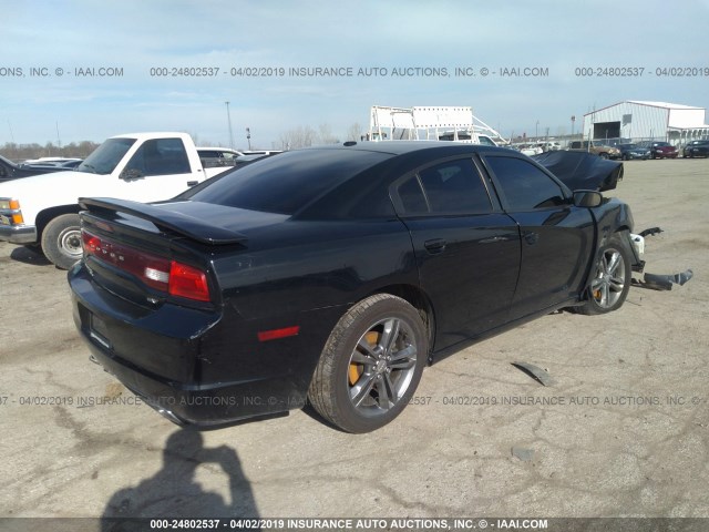 2C3CDXJG5EH148643 - 2014 DODGE CHARGER SXT BLACK photo 4