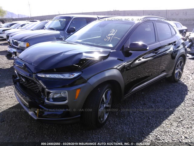 KM8K53A55JU133171 - 2018 HYUNDAI KONA ULTIMATE BLACK photo 2