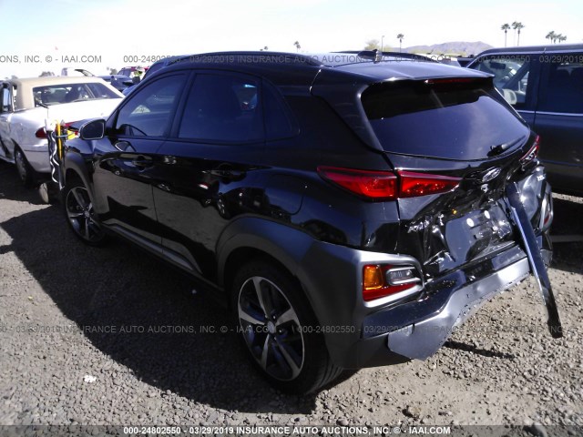 KM8K53A55JU133171 - 2018 HYUNDAI KONA ULTIMATE BLACK photo 3