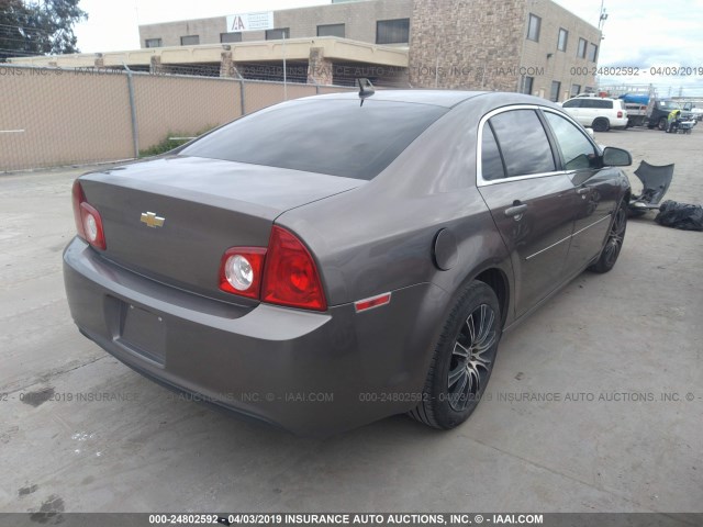 1G1ZB5E12BF120133 - 2011 CHEVROLET MALIBU LS BROWN photo 4