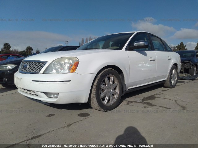 1FAHP25186G182841 - 2006 FORD FIVE HUNDRED LIMITED WHITE photo 2