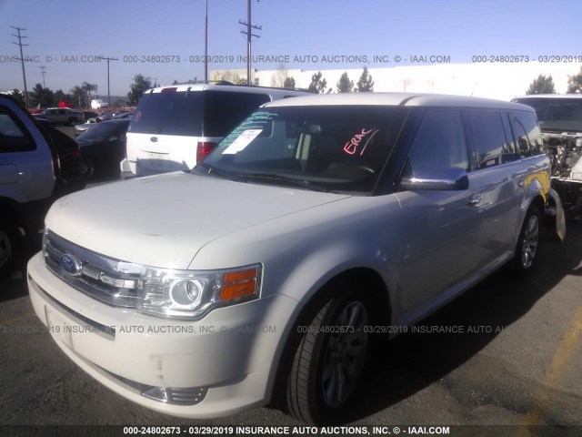 2FMGK5DCXCBD20855 - 2012 FORD FLEX LIMITED WHITE photo 2