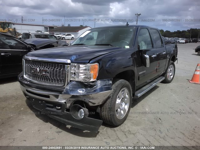 3GTRCVE06AG189285 - 2010 GMC SIERRA C1500 SLE BLUE photo 2