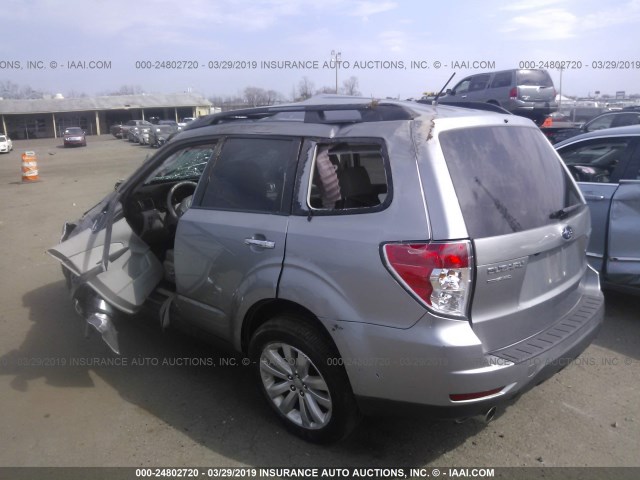 JF2SHBEC6BH762867 - 2011 SUBARU FORESTER LIMITED SILVER photo 3