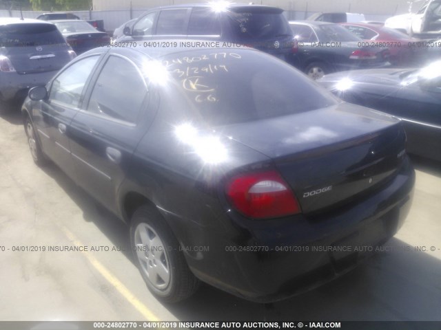 1B3ES26C93D262109 - 2003 DODGE NEON SE BLACK photo 3