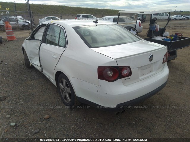 3VWRZ71K68M035072 - 2008 VOLKSWAGEN JETTA SE/SEL WHITE photo 3