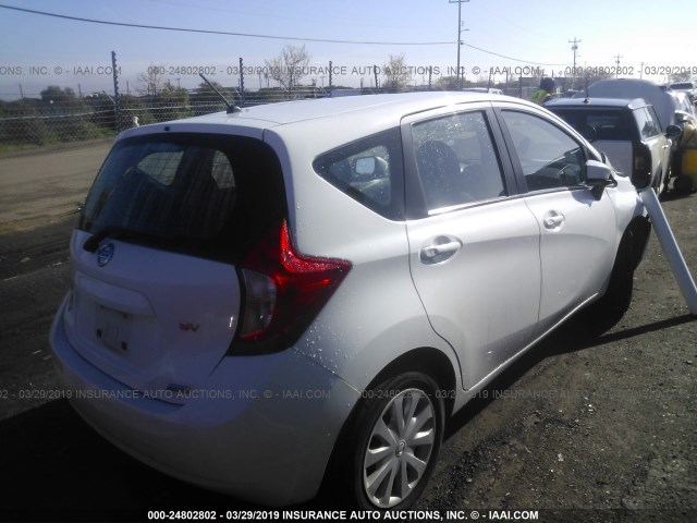 3N1CE2CP0FL399087 - 2015 NISSAN VERSA NOTE S/S PLUS/SV/SL/SR WHITE photo 4
