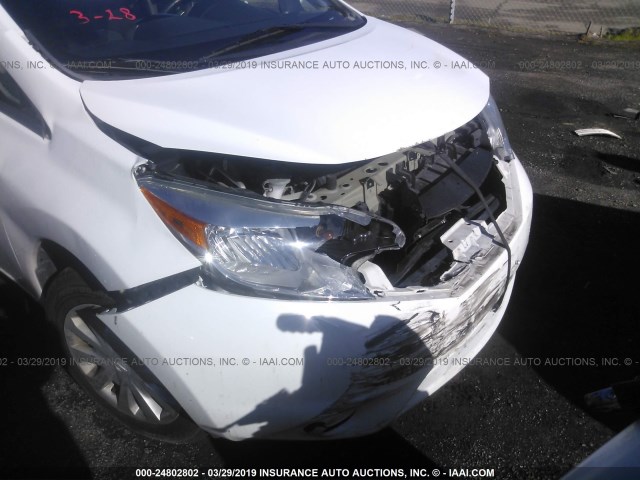 3N1CE2CP0FL399087 - 2015 NISSAN VERSA NOTE S/S PLUS/SV/SL/SR WHITE photo 6