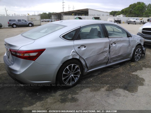 4T1BK1EB1HU262290 - 2017 TOYOTA AVALON XLE PLUS/PREMIUM/TOUR/LTD SILVER photo 4