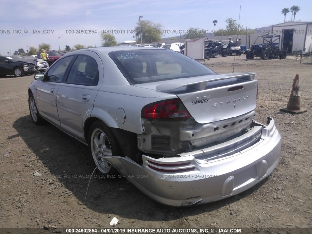 1B3AL76RX4N292776 - 2004 DODGE STRATUS R/T SILVER photo 3