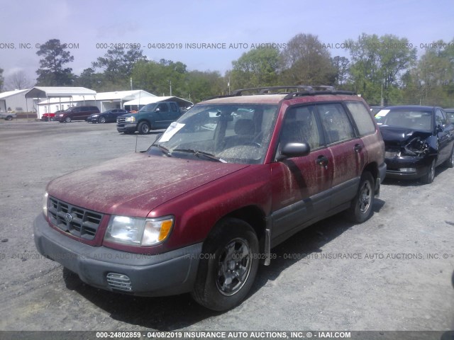 JF1SF6355XH722941 - 1999 SUBARU FORESTER L BURGUNDY photo 2