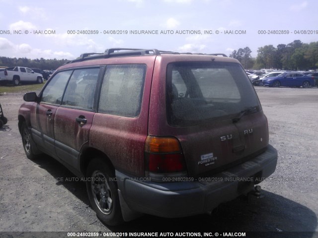 JF1SF6355XH722941 - 1999 SUBARU FORESTER L BURGUNDY photo 3