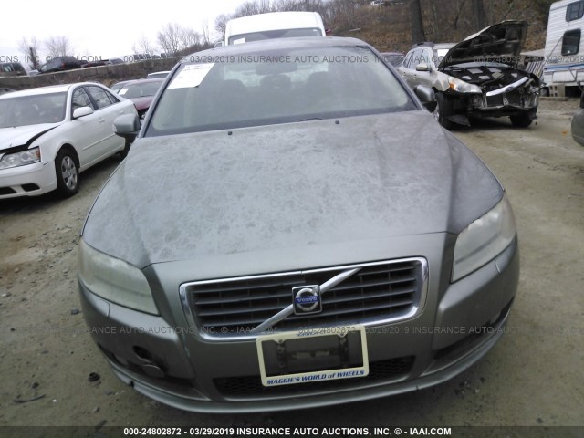 YV1AH992X81048370 - 2008 VOLVO S80 T6 TURBO GRAY photo 6