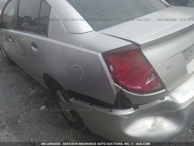 1G8AF52F44Z125628 - 2004 SATURN ION LEVEL 1 SILVER photo 6