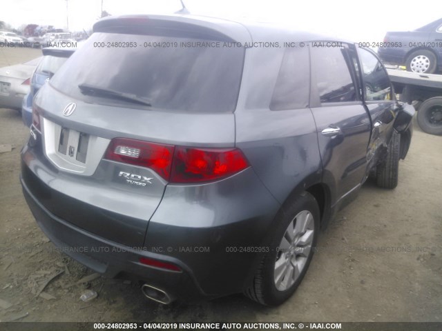 5J8TB2H26BA004562 - 2011 ACURA RDX GRAY photo 4