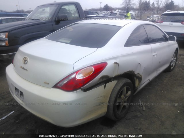 4T1CE38P44U807150 - 2004 TOYOTA CAMRY SOLARA SE/SLE WHITE photo 4