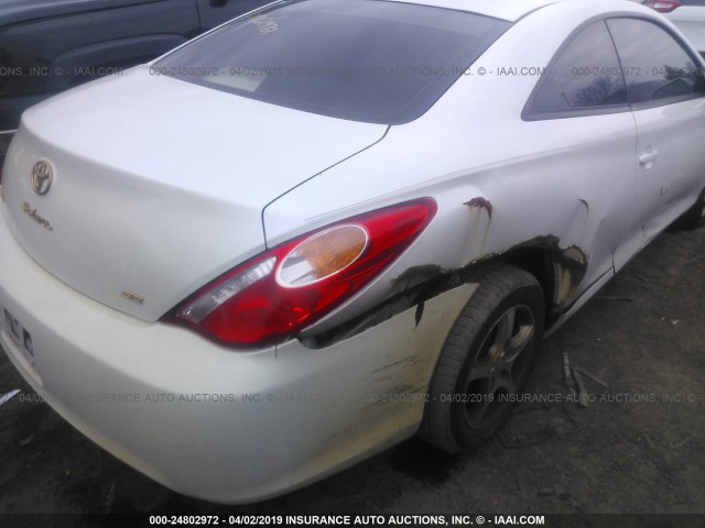 4T1CE38P44U807150 - 2004 TOYOTA CAMRY SOLARA SE/SLE WHITE photo 6