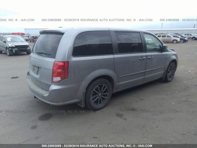 2C4RDGBG1FR509107 - 2015 DODGE GRAND CARAVAN SE SILVER photo 4