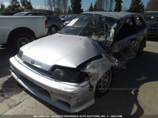 2HGED6355KH552758 - 1989 HONDA CIVIC DX SILVER photo 2