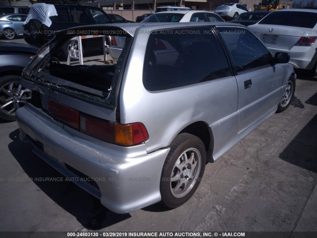 2HGED6355KH552758 - 1989 HONDA CIVIC DX SILVER photo 4