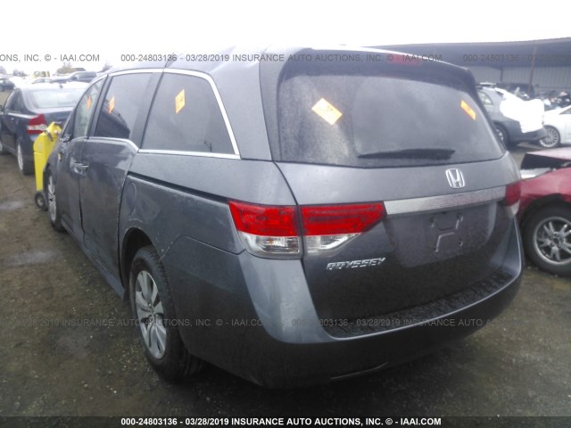 5FNRL5H67FB078970 - 2015 HONDA ODYSSEY EXL GRAY photo 3