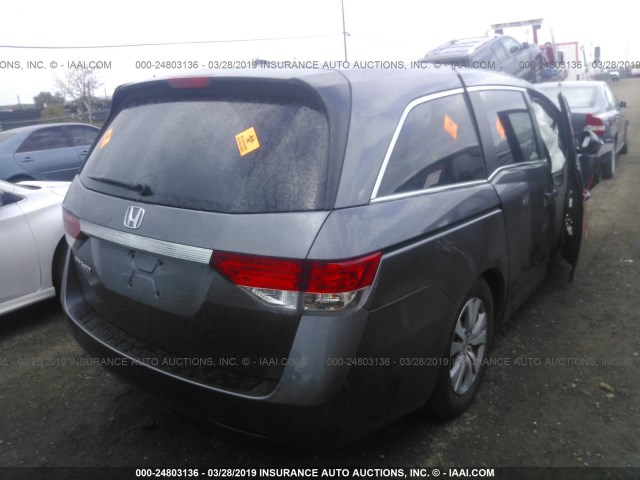 5FNRL5H67FB078970 - 2015 HONDA ODYSSEY EXL GRAY photo 4