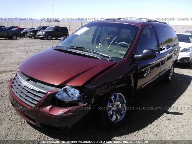 2A8GP54L17R103349 - 2007 CHRYSLER TOWN & COUNTRY TOURING RED photo 2