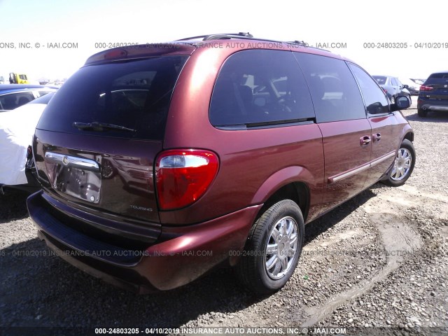 2A8GP54L17R103349 - 2007 CHRYSLER TOWN & COUNTRY TOURING RED photo 4