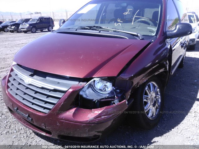 2A8GP54L17R103349 - 2007 CHRYSLER TOWN & COUNTRY TOURING RED photo 6