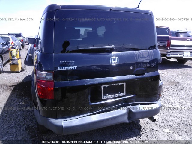 5J6YH18708L005304 - 2008 HONDA ELEMENT EX BLACK photo 6