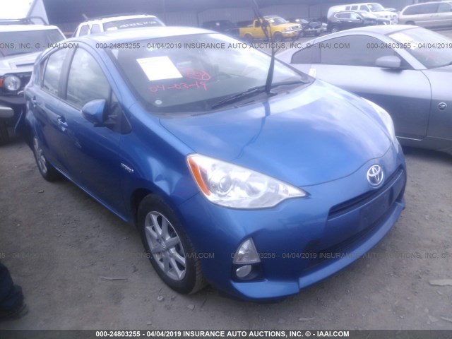 JTDKDTB3XD1037322 - 2013 TOYOTA PRIUS C BLUE photo 1