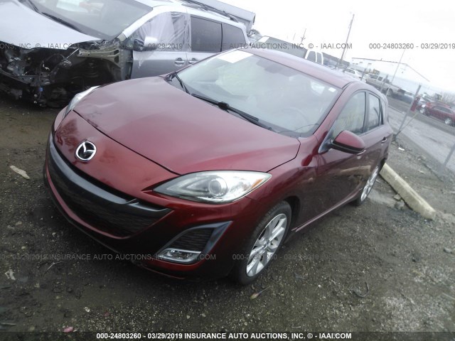 JM1BL1M50B1371216 - 2011 MAZDA 3 S RED photo 2