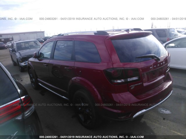 3C4PDDGG4JT449408 - 2018 DODGE JOURNEY CROSSROAD RED photo 3