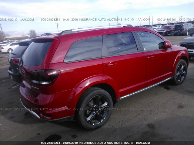 3C4PDDGG4JT449408 - 2018 DODGE JOURNEY CROSSROAD RED photo 4