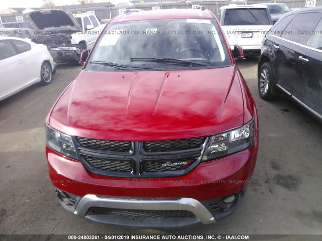 3C4PDDGG4JT449408 - 2018 DODGE JOURNEY CROSSROAD RED photo 6