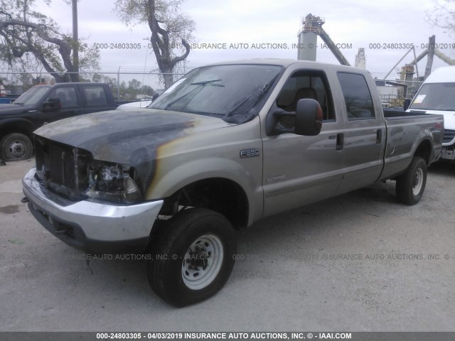 1FTSW31P54ED94785 - 2004 FORD F350 SRW SUPER DUTY TAN photo 2