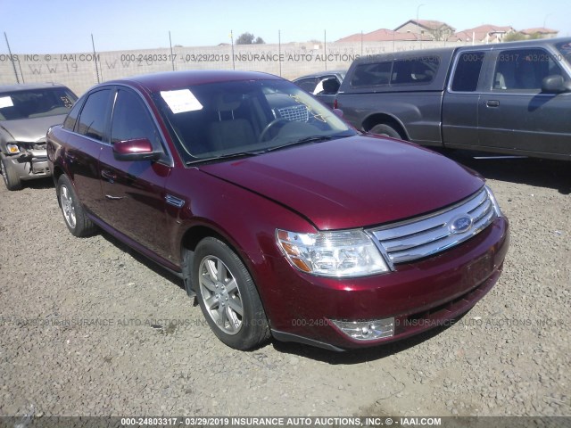 1FAHP27W28G145733 - 2008 FORD TAURUS SEL RED photo 1