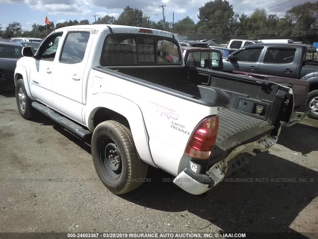 5TEJU62N16Z159641 - 2006 TOYOTA TACOMA DOUBLE CAB PRERUNNER WHITE photo 3