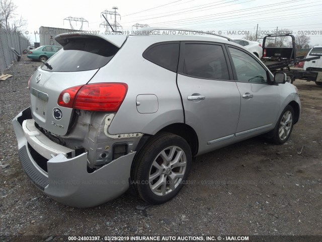 JN8AS5MV4DW107948 - 2013 NISSAN ROGUE S/SV SILVER photo 4