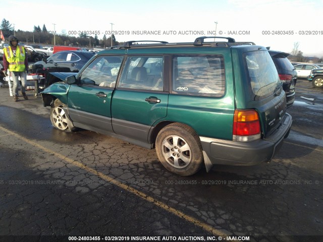 JF1SF6355WH712697 - 1998 SUBARU FORESTER L GREEN photo 3