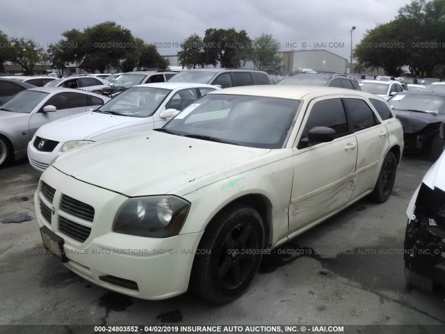 2D4FV48V65H190198 - 2005 DODGE MAGNUM SXT CREAM photo 2