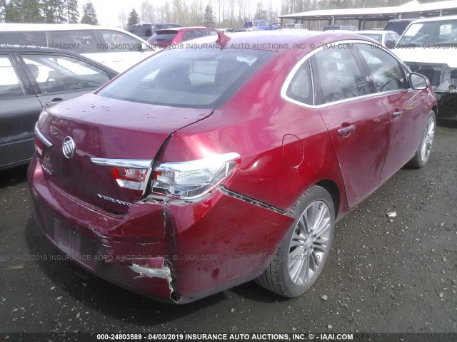 1G4PS5SK2D4165725 - 2013 BUICK VERANO MAROON photo 4