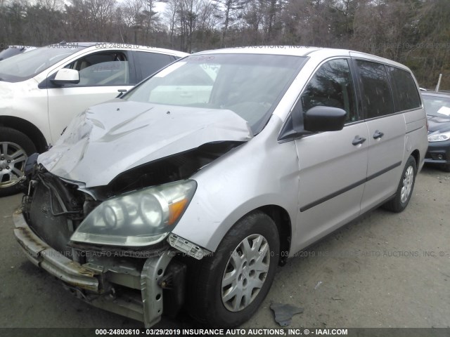 5FNRL38257B084141 - 2007 HONDA ODYSSEY LX SILVER photo 2